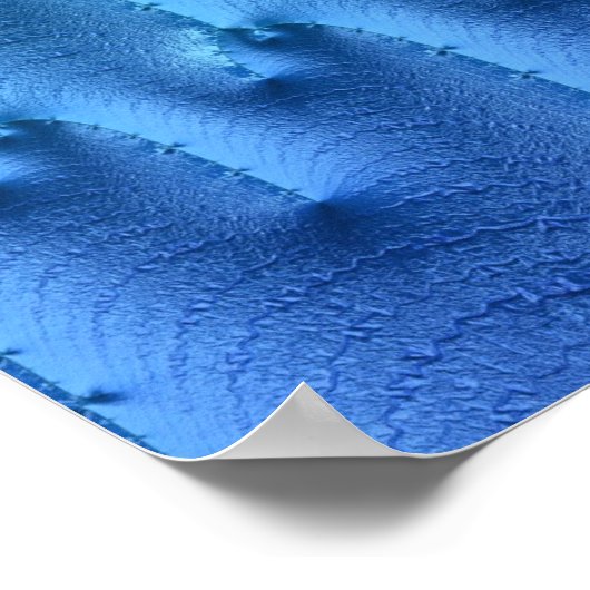 Nautical Fractal Wave Artsy Beach House Wall Poster (Hoek)