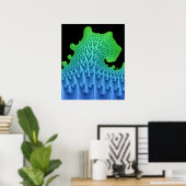 Nautical Fractal Wave Artsy Beach House Wall Poster (Thuiskantoor)