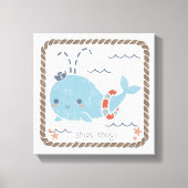 Nautical Friends - Whale Canvas Afdruk (Voorkant)