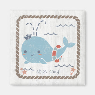 Nautical Friends - Whale Magneet
