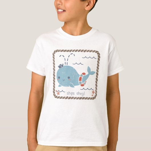 Nautical Friends - Whale T-shirt (Voorkant)