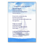 Nautical Funeral Celebration of Life Photo Kaart (Achterkant)