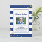 Nautical Funeral | Viering van de foto van Life Kaart (Staand voorkant)