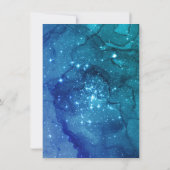 Nautical Galaxy Zee Schildpad | Monogram bruiloft Kaart (Achterkant)