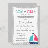 Nautical Gender Reopenbaart partijuitnodiging Neut Kaart (Voorkant / Achterkant)