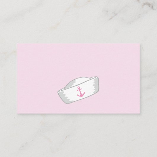 Nautical Girl Baby shower Boeken voor Baby Informatiekaartje (Achterkant)