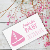 Nautical Girl Baby shower Boeken voor Baby Informatiekaartje