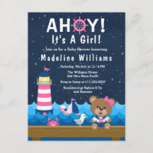 Nautical Girl Beer Pink and Navy Baby shower