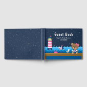 Nautical Girl Beer Pink and Navy Baby shower Gastenboek (Volledig)