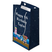 Nautical Girl Beer Pink and Navy Happy Birthday Klein Cadeauzakje (Voorkant Gekanteld)