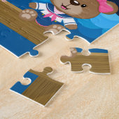 Nautical Girl Beer Pink and Navy Legpuzzel (Zijkant)