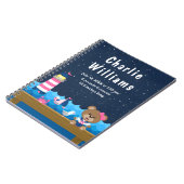 Nautical Girl Beer Pink Navy Birth Statistics Notitieboek (Linkerzijde)