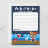 Nautical Girl Beer Red and Navy Words of Wisdom Kaart (Voorkant)