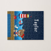 Nautical Girl Beer Red en Navy Legpuzzel (Horizontaal)