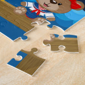 Nautical Girl Beer Red en Navy Legpuzzel (Zijkant)