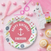 Nautical Girl gepersonaliseerd Happy Birthday Bord (Feest)