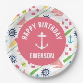 Nautical Girl gepersonaliseerd Happy Birthday Bord
