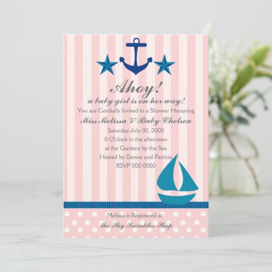 Nautical Girl Kaart (Staand voorkant)