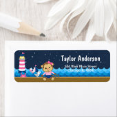 Nautical Girl Monkey Pink and Navy Etiket (Insitu)