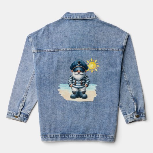 Nautical Gnome Vrouwen Denim Jas Denim Jacket (Achterkant)