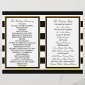 Nautical Gold Anchor, Black/Gold Wedding Program (Achterkant)