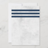 Nautical Gold Anchor  Floral Baby shower Kaart (Achterkant)