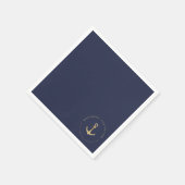 Nautical Gold Anchor Logo Napkins Servet (Hoek)