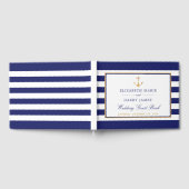  Nautical Gold Anchor, marine & Gold Wedding Gastenboek (Volledig)