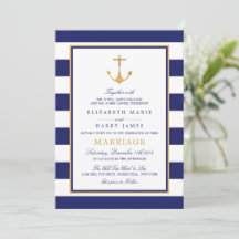  Nautical Gold Anchor, marine & Gold Wedding