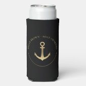 Nautical Gold Anchor Seltzer Koelbox Seltzer Blikjeskoeler (Seltzer Achterkant)