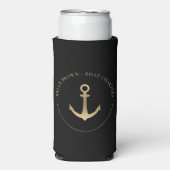 Nautical Gold Anchor Seltzer Koelbox Seltzer Blikjeskoeler (Seltzer Voorkant)
