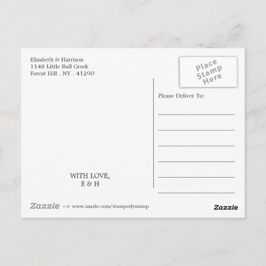  Nautical Gold Anchor Wedding Hartelijk dank Briefkaart (Achterkant)