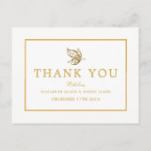  Nautical Gold Anchor Wedding Hartelijk dank Briefkaart (Voorkant)