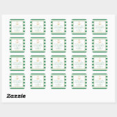 Nautical Gold Anchor, Zee Green & Gold Wedding Vierkante Sticker (Vel)