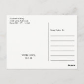 Nautical Gold Anchor, zwart & Gold Hartelijk dank Briefkaart (Achterkant)