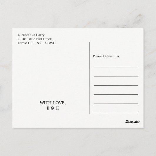 Nautical Gold Anchor, zwart & Gold Hartelijk dank Briefkaart (Achterkant)