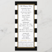  Nautical Gold Anchor, zwart & goudweddenschap Programmakaart (Achterkant)