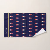 Nautical Gold and marine blue Lighthouse Bath Towe Bad Handdoek (Handdoek)