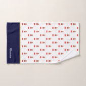 Nautical Gold and marine blue Lighthouse Bath Towe Bad Handdoek (Handdoek)