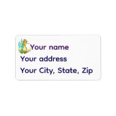 Nautical gold boat/ship anchor/seaweed image  etiket (Voorkant)