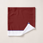 Nautical Gold Burgundy Maroon en Navy Blue Light Bad Handdoek (Wasdoekje)