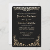 Nautical Gold Foil Wedding Invitations Kaart (Achterkant)