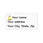 Nautical gold sailboat/ship/vessel silhouette etiket (Voorkant)