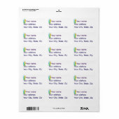 Nautical gold seahorse golden/seaweed image etiket (Full Sheet)