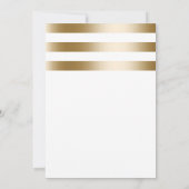 Nautical Gold Stripes Starfish Vrijgezellenfeest Kaart (Achterkant)