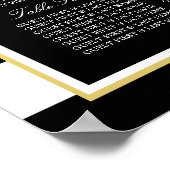 Nautical Gold Wheel, Black & Gold Seating Chart Poster (Hoek)