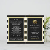Nautical Gold Wheel, Black/Gold Weddenprogramma (Staand voorkant)