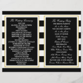 Nautical Gold Wheel, Black/Gold Weddenprogramma (Achterkant)