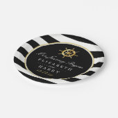  Nautical Gold Wheel, Black & Gold Weddenschap Papieren Bordje (Gekanteld)