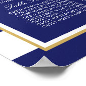 Nautical Gold Wheel, marine & Gold Seating Chart Poster (Hoek)